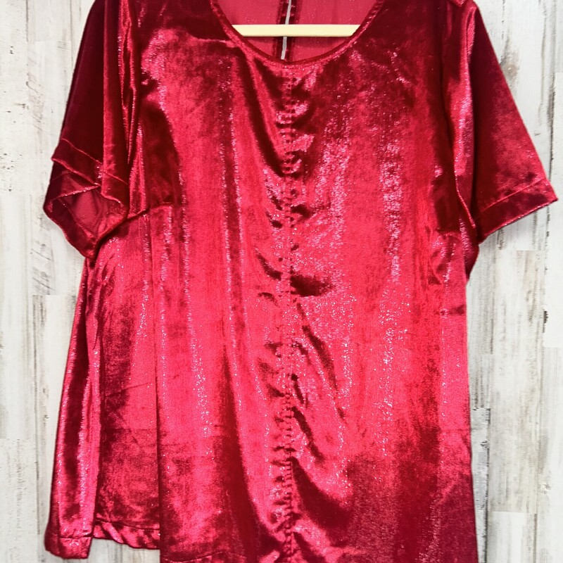 18 Red Shimmer Top, Red, Size: Ladies 2X