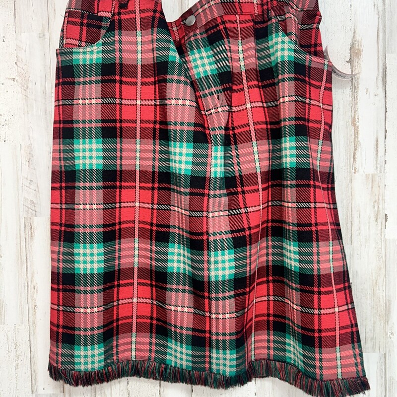 18/20W Green/Red Plaid Sk, Green, Size: Ladies 2X