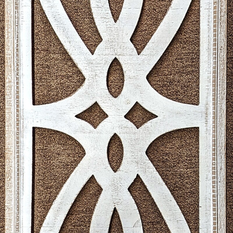 Wood Scroll Panel Distressed Finish
White Brown
Size: 15 x 38H