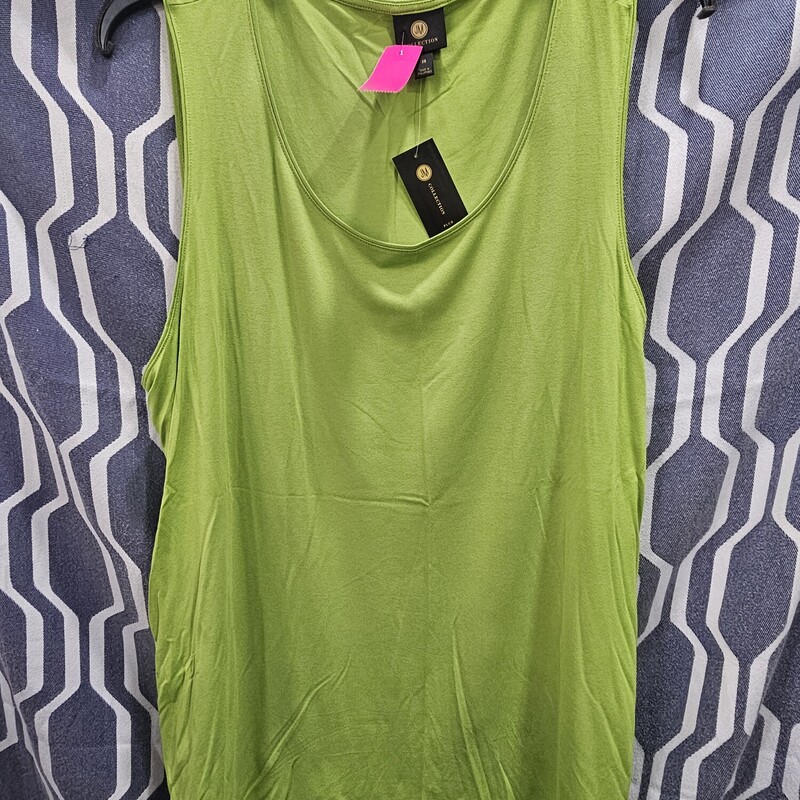 Brand new with tags, retails for $35. This tank is a lime green and a wardrobe staple.