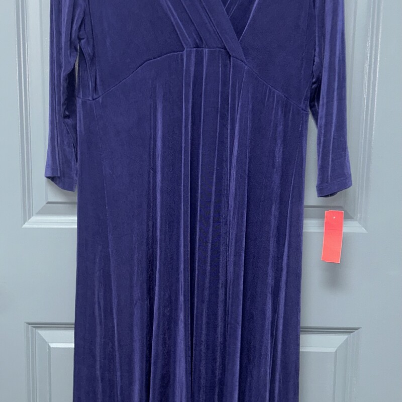 1X Blue Ribbed Maxi Dress