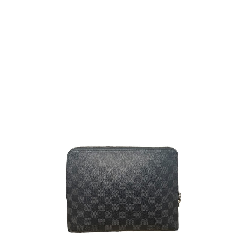 Louis Vuitton Standing Pouch
Color: Graphite

Date Code: Chipped

Dimensions:
21 x 27 x 5 cm
(Length x Height x Width)