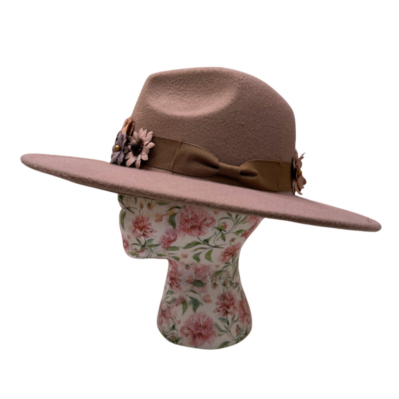 Floral Cowbay Hat<br />
Rose with Lilac<br />
One Size Fits Most