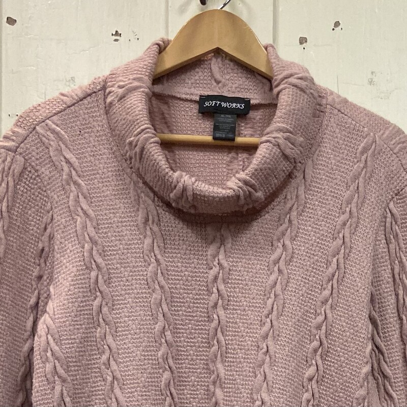 Blush Cable Cowl Sweater