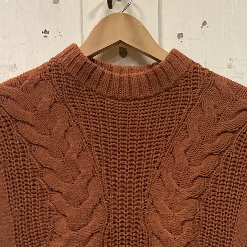 Rust Cable Slvlss Sweater