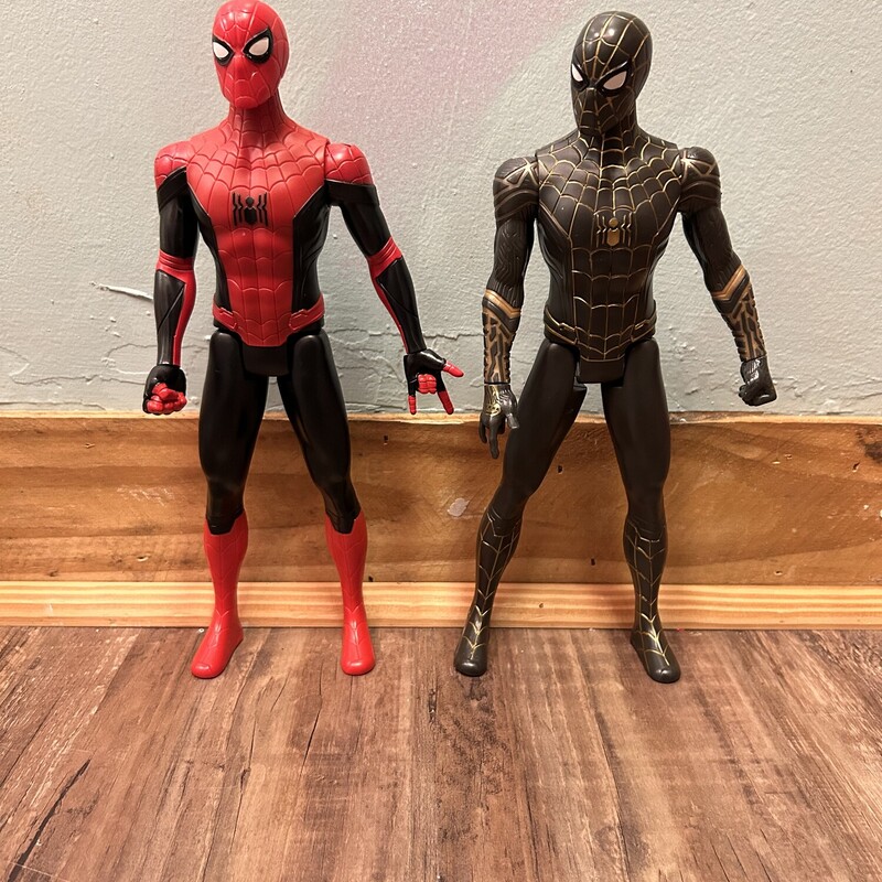 2pc Spiderman 12in Figure, Red, Size: Action Fig