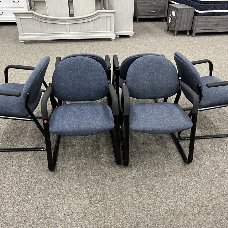 Set 6 Blue Office Chairs