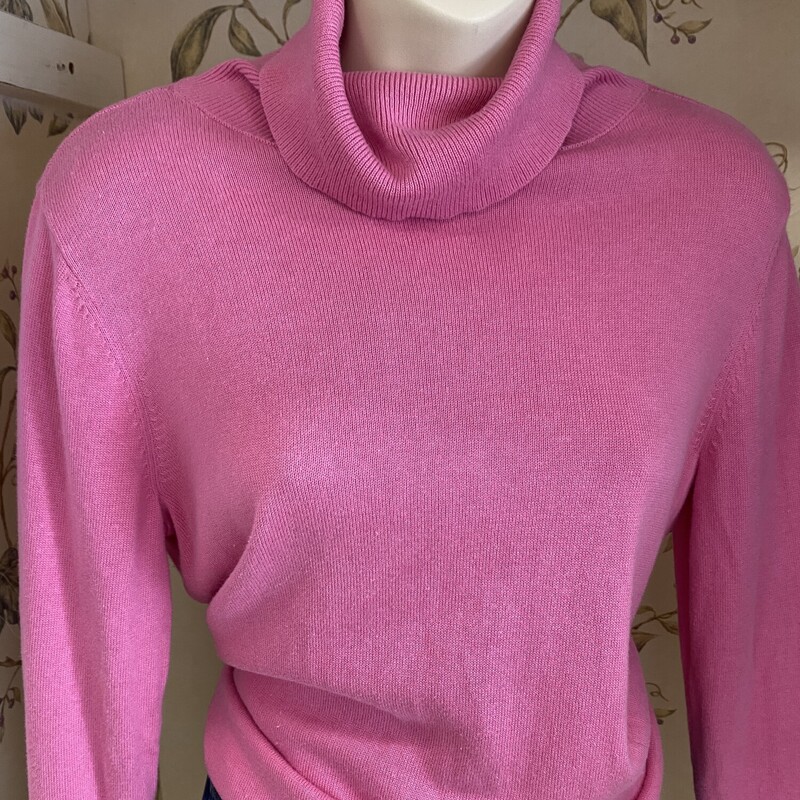 this turtleneck is so neat!!!<br />
its lightweight, ribbed<br />
& the sleeves is what makes it wonderful!!<br />
<br />
Belle, Pink, Size: Xs