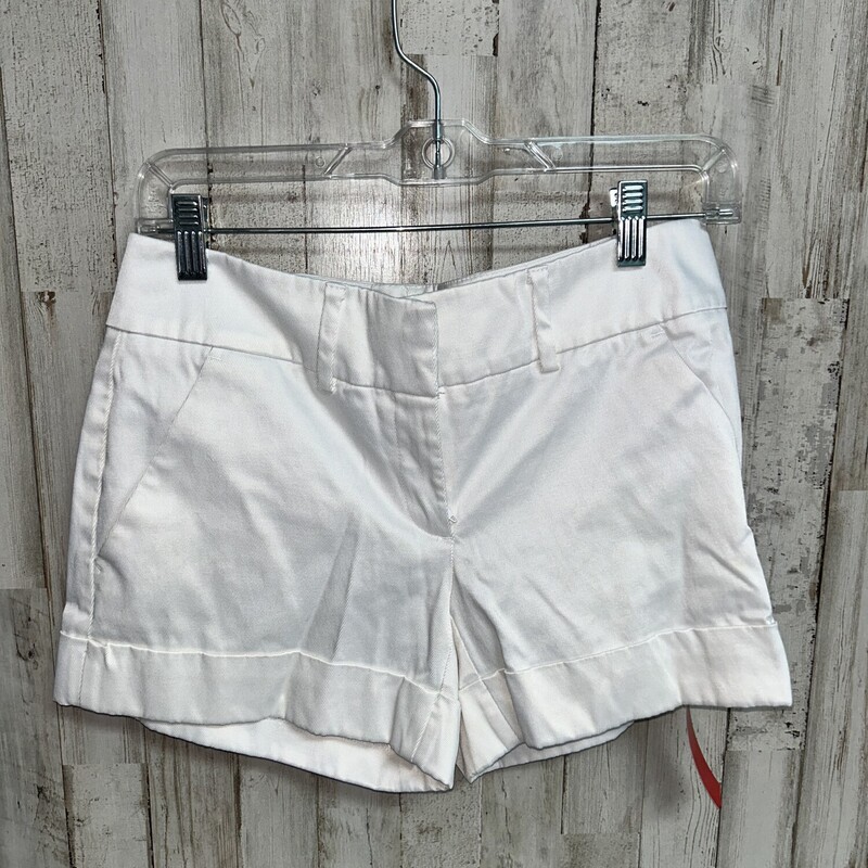 0 White Cuff Shorts