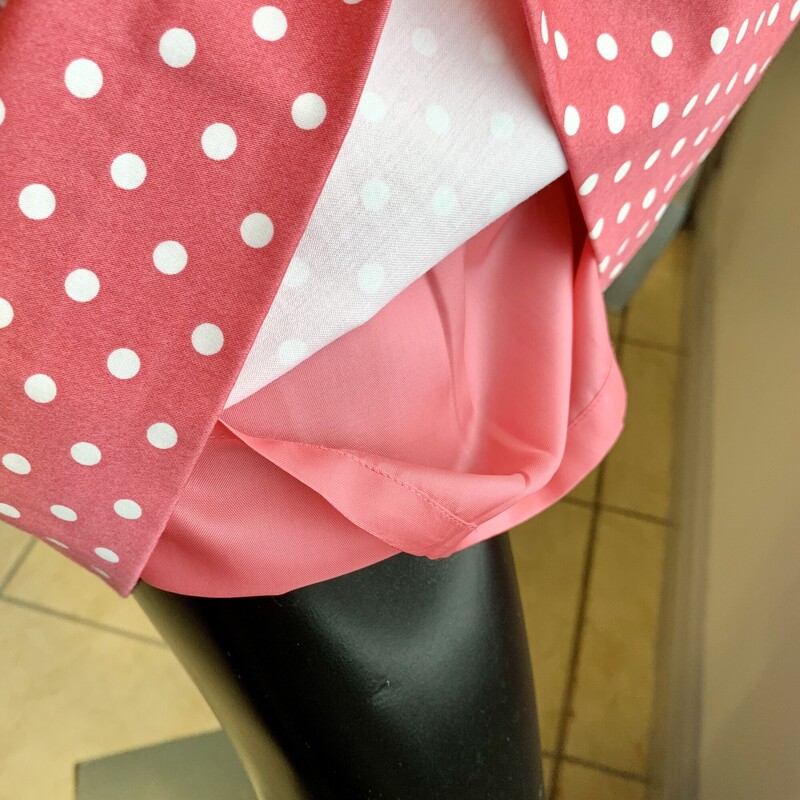 J Michaels Sun Dress Polka dots,<br />
Colour: Pink White,<br />
Size: 6,<br />
Lined