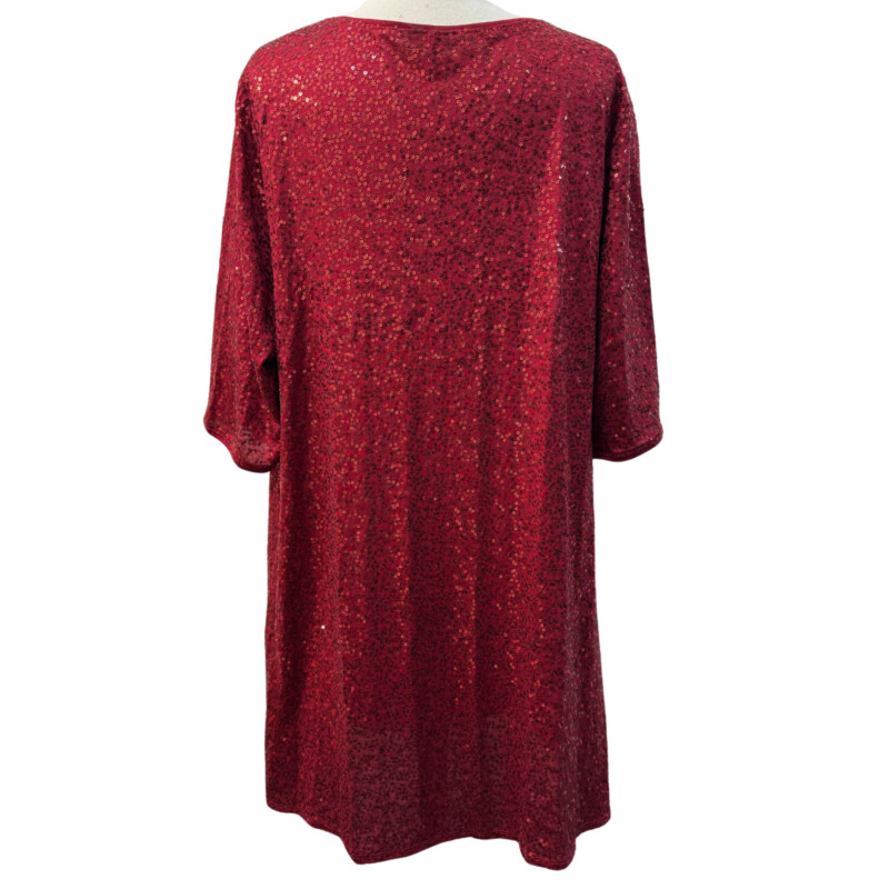 Eileen Fisher Silk and Sequin Tunic<br />
Ruby<br />
Size: XL