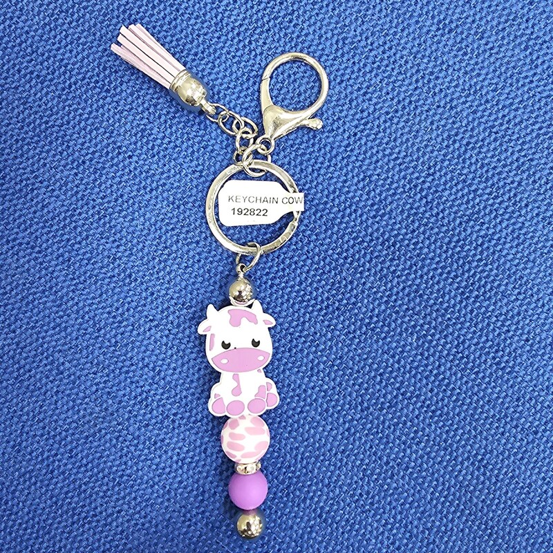 KEYCHAIN COW W/TASSLE