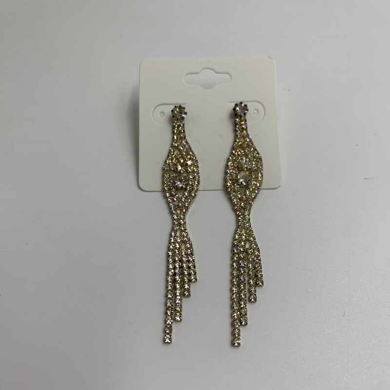Earrings Cluster, Gold, Size: None