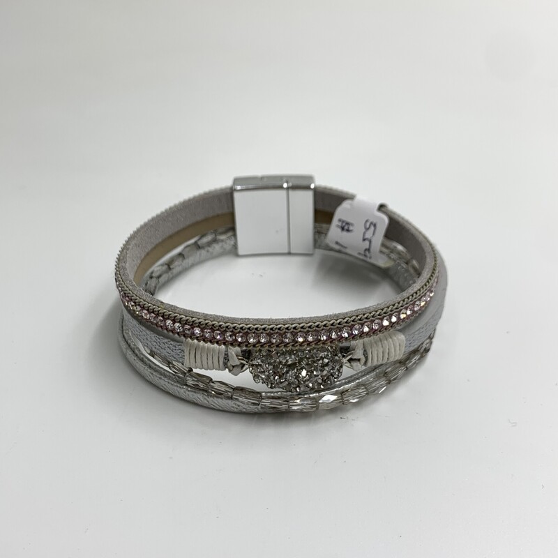 Bracelet Magnetic, Silver, Size: None