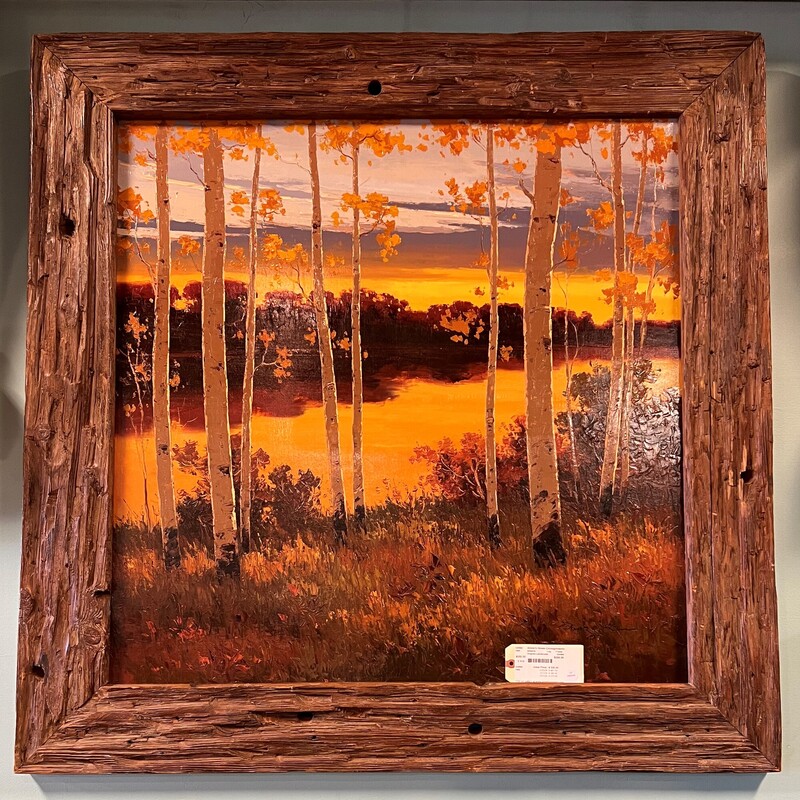 Original Landscape, Log, Frame
45.5in x 45.5in