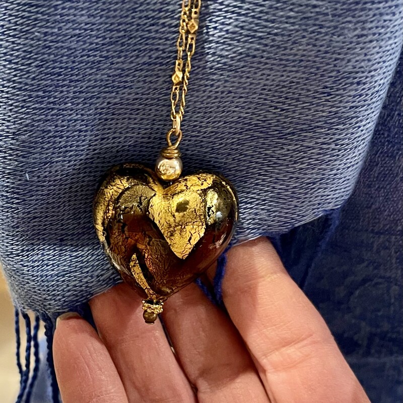 Artglass-style Heart Pend, None, Size: None