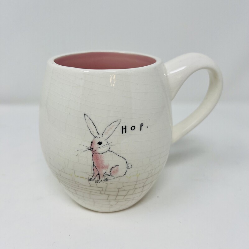 Hop Ceramic Mug
Crackle Glaze Finish
Cream & Pink