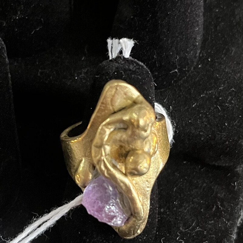 Gold Amethyst Ring, None, Size: Misc