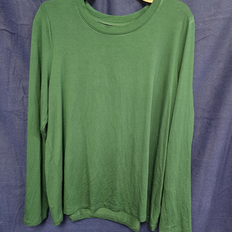 Long sleeve light weight green knit top