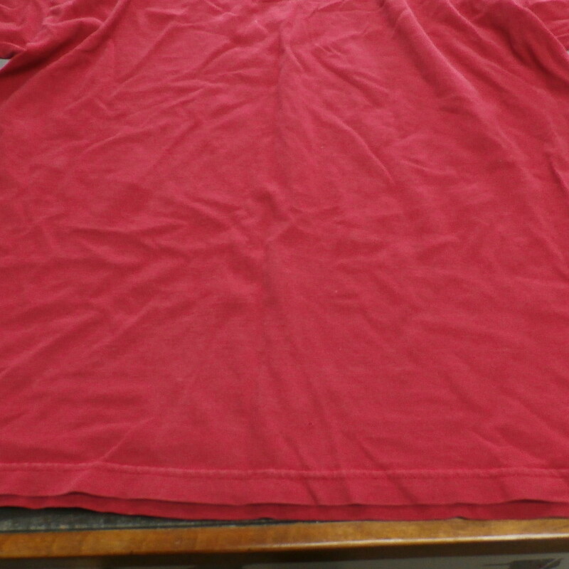 Gonzaga Bulldogs men's Champs Sports Short Sleeve Shirt Size Medium Red #14002<br />
<br />
Rating:   (see below) 5 - Poor Condition<br />
<br />
Team: Gonzaga Bulldogs<br />
<br />
Player: n/a<br />
<br />
Brand: Champs Sports<br />
<br />
Size: Medium - Men's(Measured Flat: Across chest 20\"; Length 27\")<br />
Measured Flat: arm pit to arm pit; top of shoulder to the bottom hem<br />
<br />
<br />
Color: Red<br />
<br />
Style: short sleeve shirt; screen pressed logo<br />
<br />
Material: 100 Cotton <br />
Condition: - Poor Condition - wrinkled; material faded and discolored; Stains on the front of the right shoulder; arm pit stitches are ripped; pilling and fuzz are present; material feels coarse; two holes on the bottom of the back; materiel is worn(See Photos for condition and description)<br />
<br />
Shipping: $3.92<br />
<br />
Item #: 14002