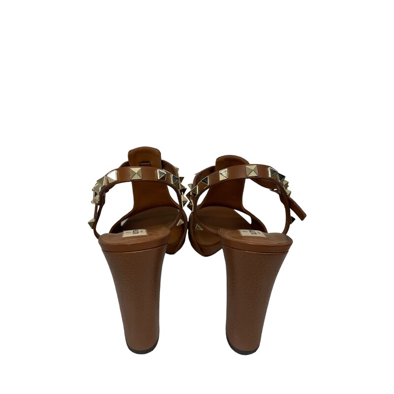 Valentino T Strap Heels<br />
Brown<br />
 Size: 105mm