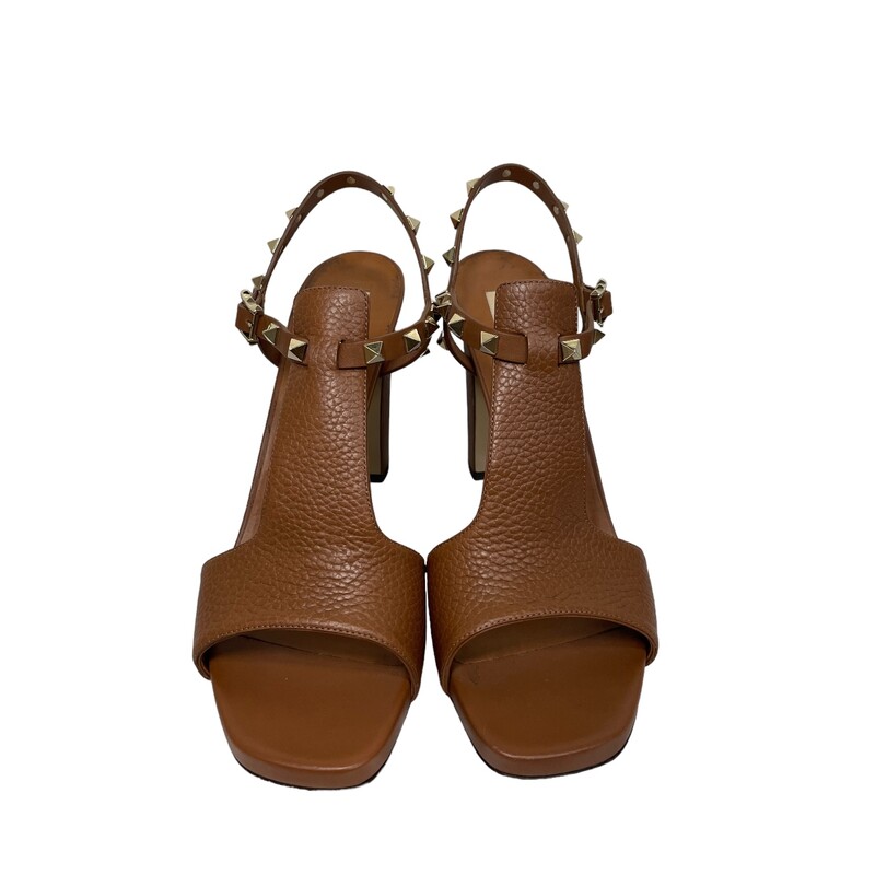 Valentino T Strap Heels<br />
Brown<br />
 Size: 105mm