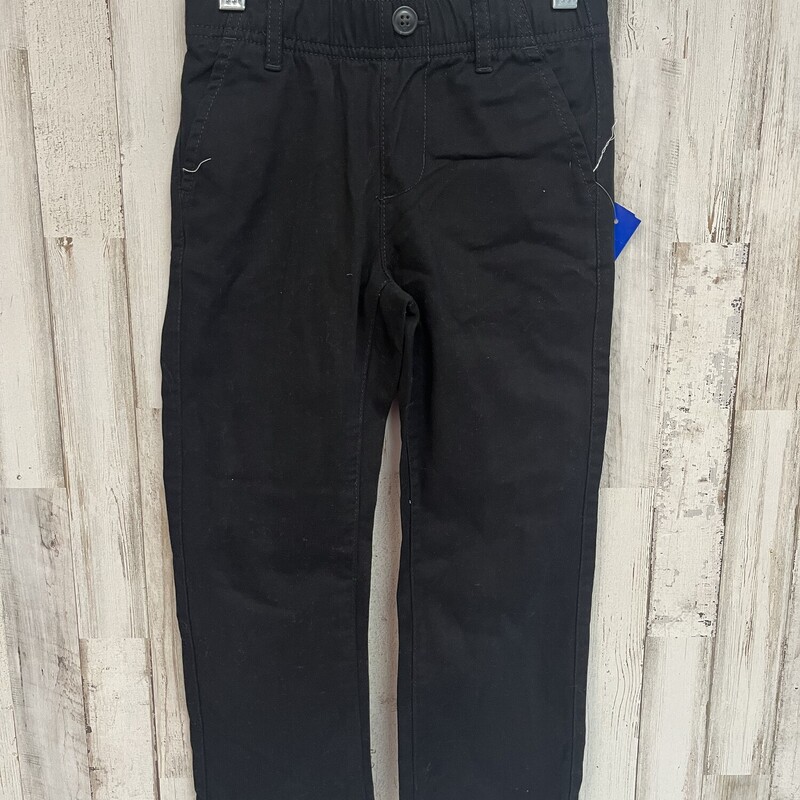 NEW 5 Black Button Pants, Black, Size: Boy 5-8