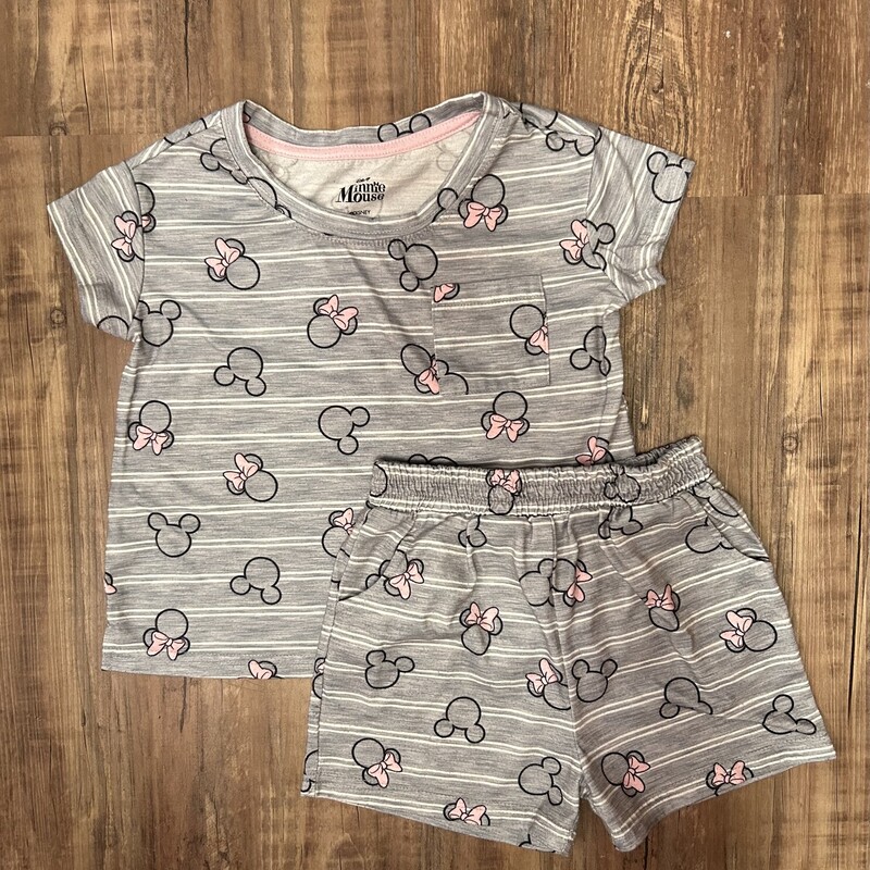 Minnie Mouse 2pc Lounge, Gray, Size: 4 Toddler