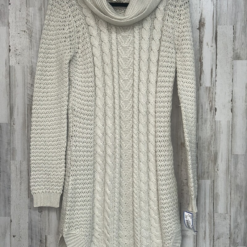 M Cream Cable Knit Dress