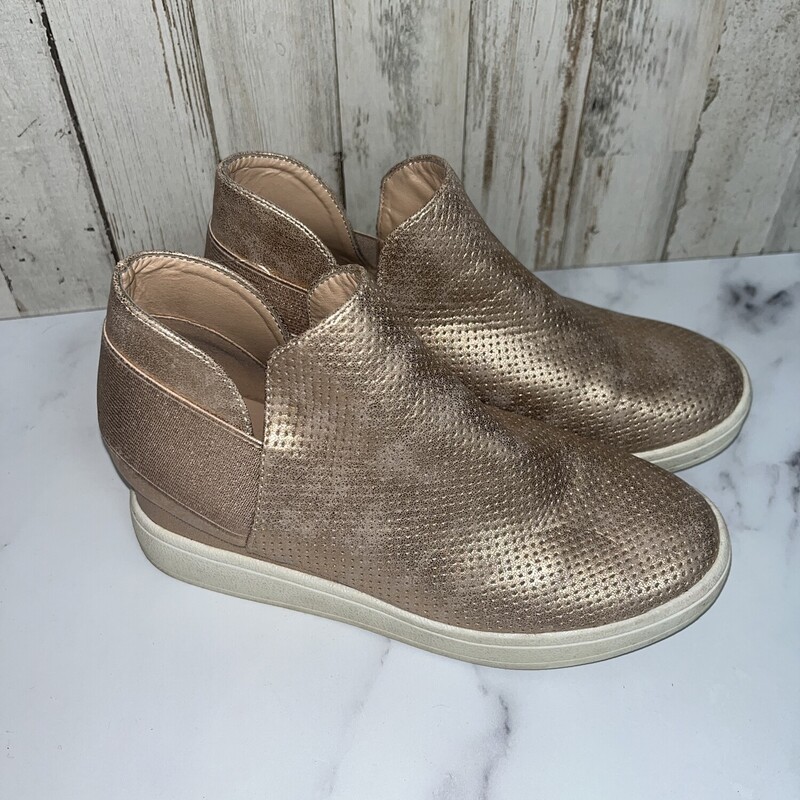 Y2 Rose Gold Wedge Bootie