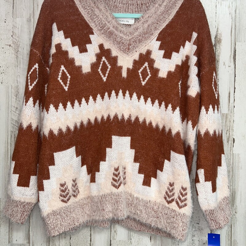 S/M Rust Aztec Sweater