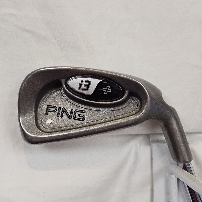 Ping i3+ 4 Iron Golf Club (White Dot)
Size: Mens 39 inch
Right Hand
True Temper Shaft
Flex: Stiff

Gently Used: Excellent Condition
