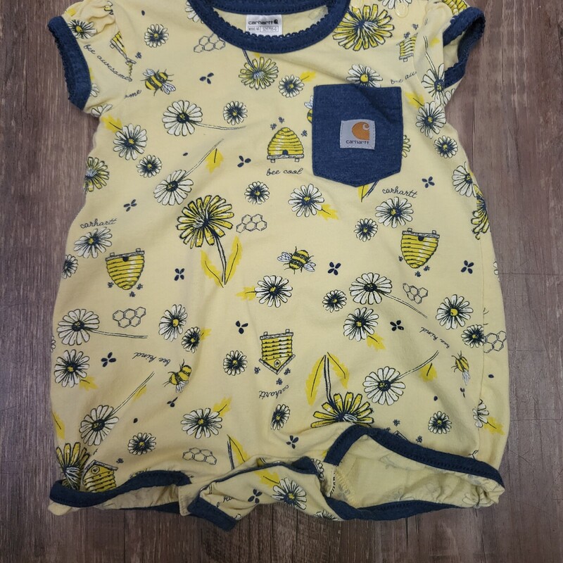 Carhartt  Bee Print, Yellow, Size: Baby 6m