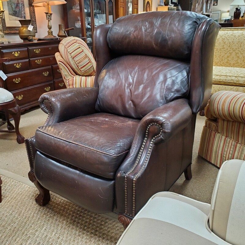 Clawfoot Leather Recliner