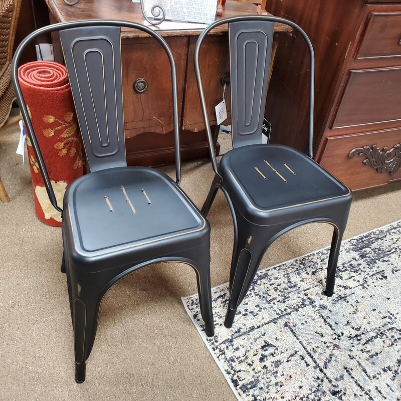 Set/4 Metal Chairs