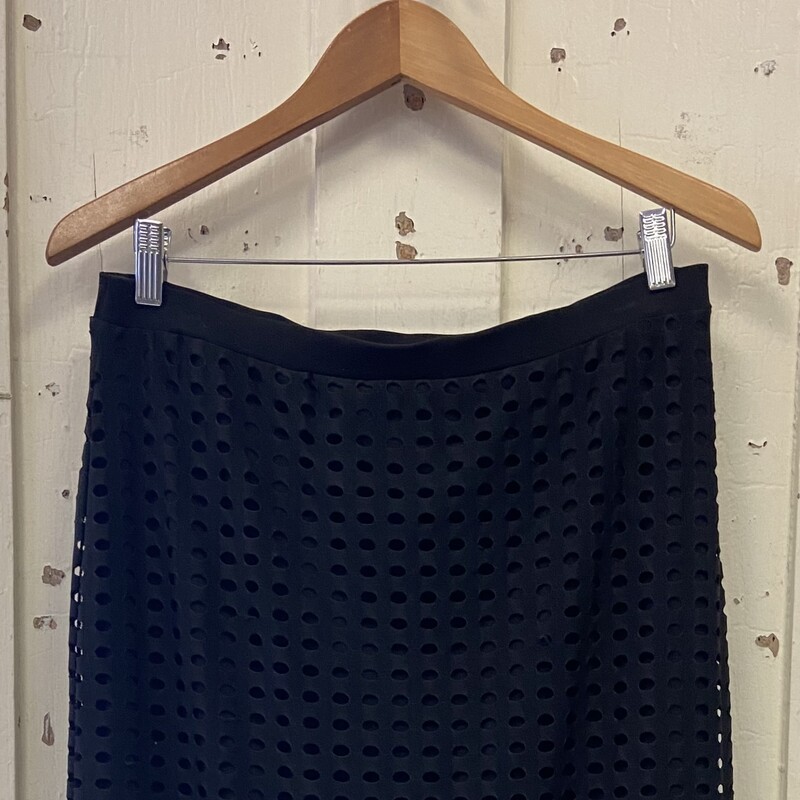 Blk Lined Skirt W/holes