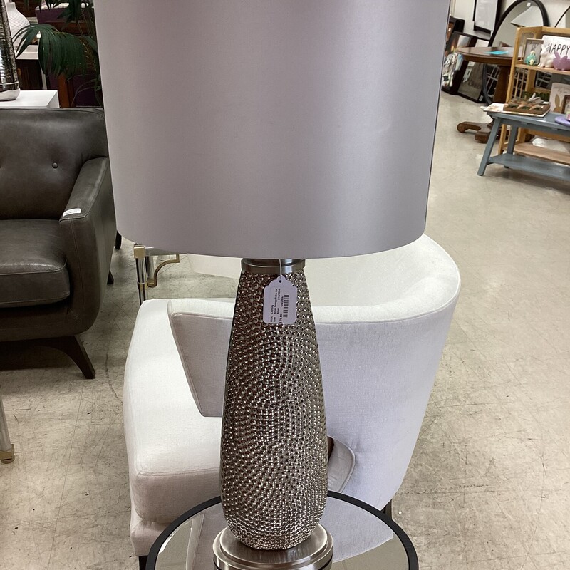 Silver Bumpy Table Lamp