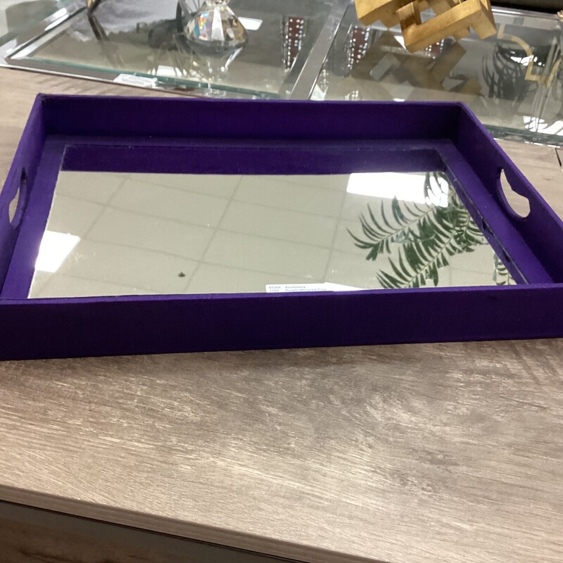 Purple Mirrored Tray