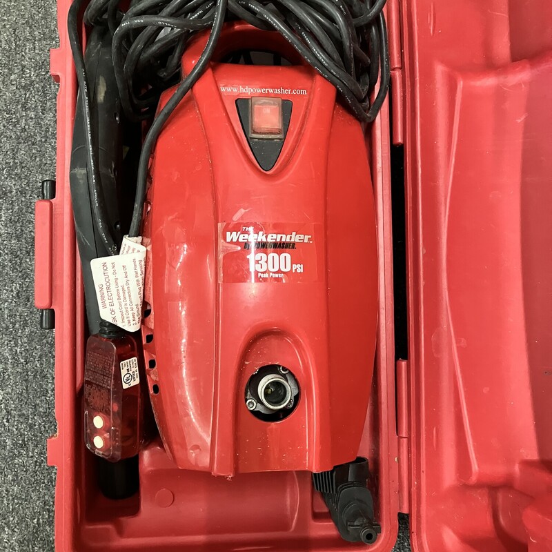 Pressure Washer, Electric, 1300psi

with carrying case