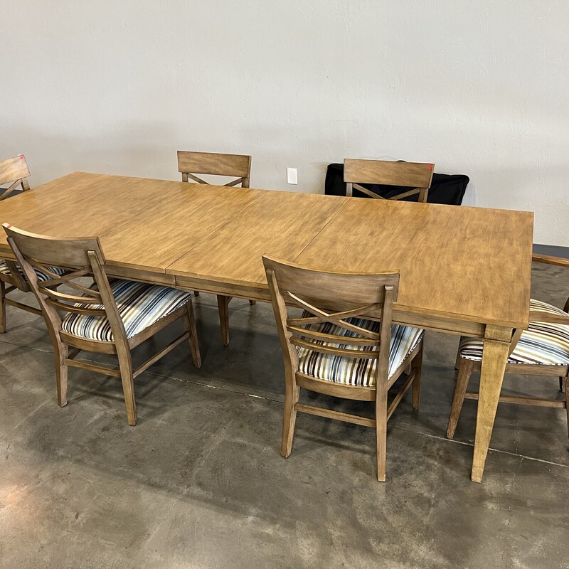 Ethan Allen Extendable Table with 6Chairs 2LeafProtectors