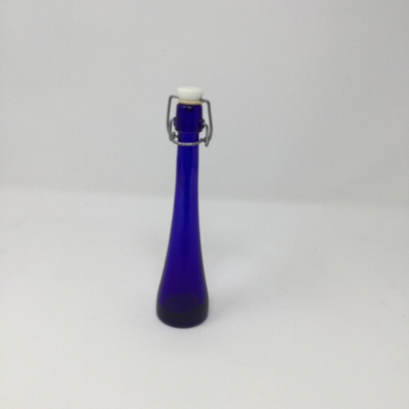 Cobalt Blue Small Glass Bottle, Size: 7 In