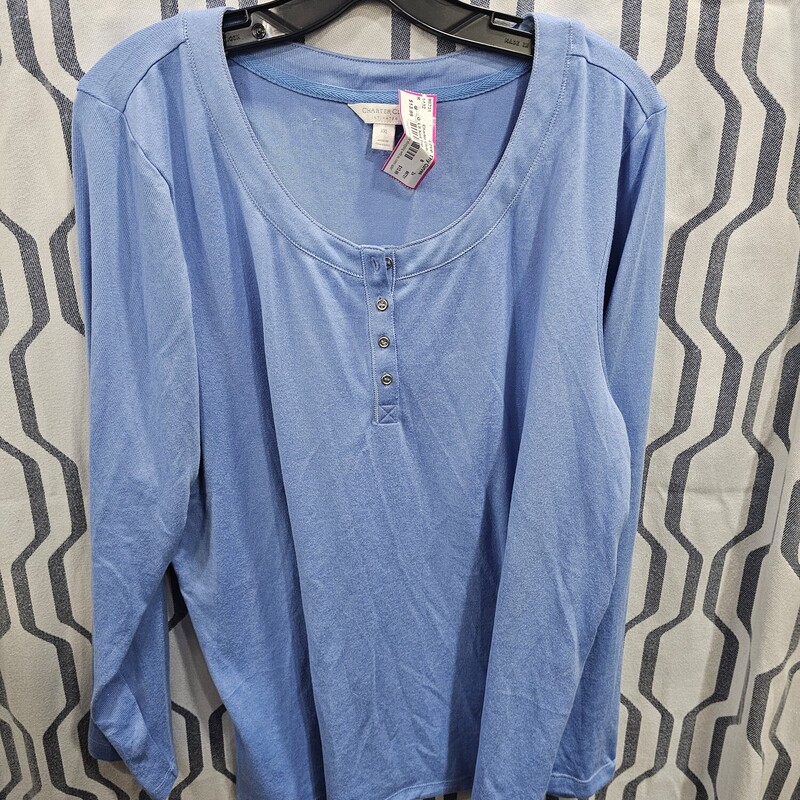 Super soft long sleeve knit top in blue.