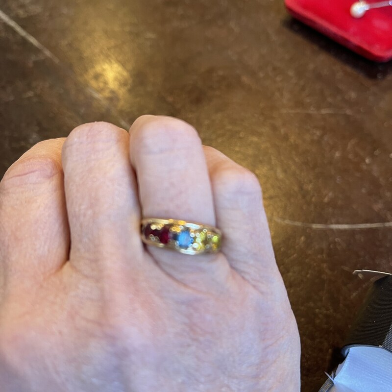 14K Gemstone Ring, None, Size: 7.5