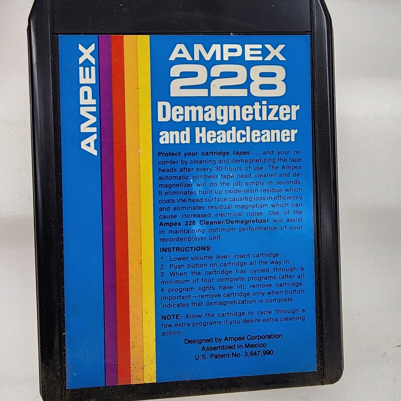 Demagnetizer, Headcleaner, Size: 8 Track
Other 8 track tapes available!