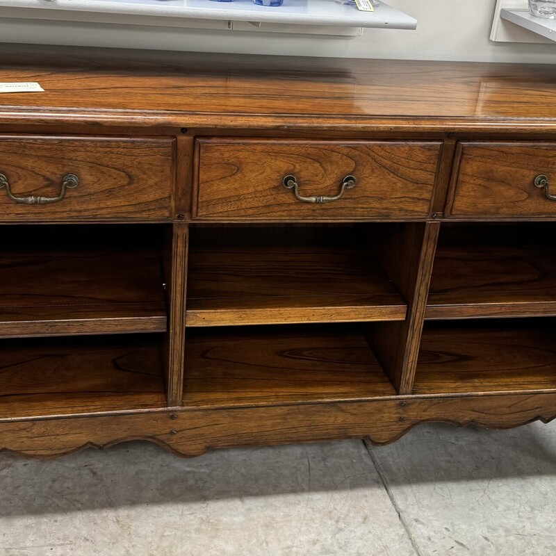 Gorgeous Milling Road by Baker Furniture French provincial sideboard with  drawers and open shelving. Fantastic Condition