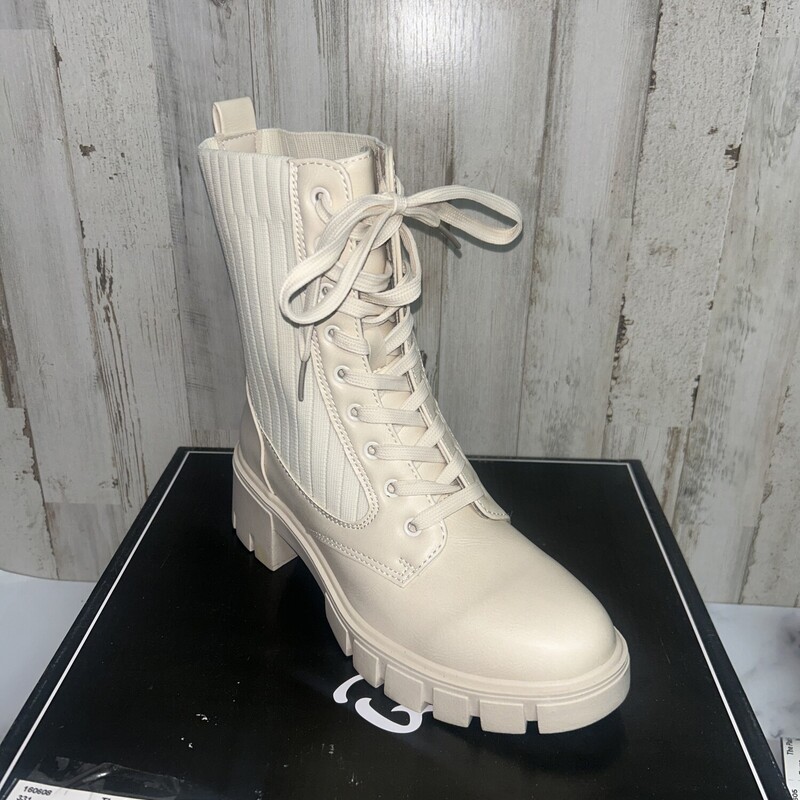 NEW A6 Beige Lace Up Boot