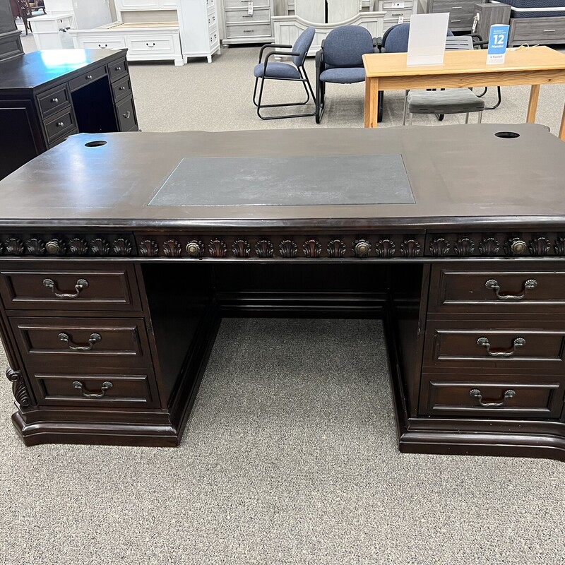 Dark Wood Executive Desk