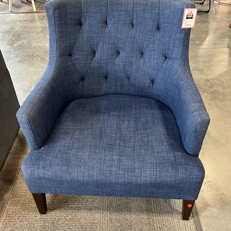 Tufted Blue Armchair