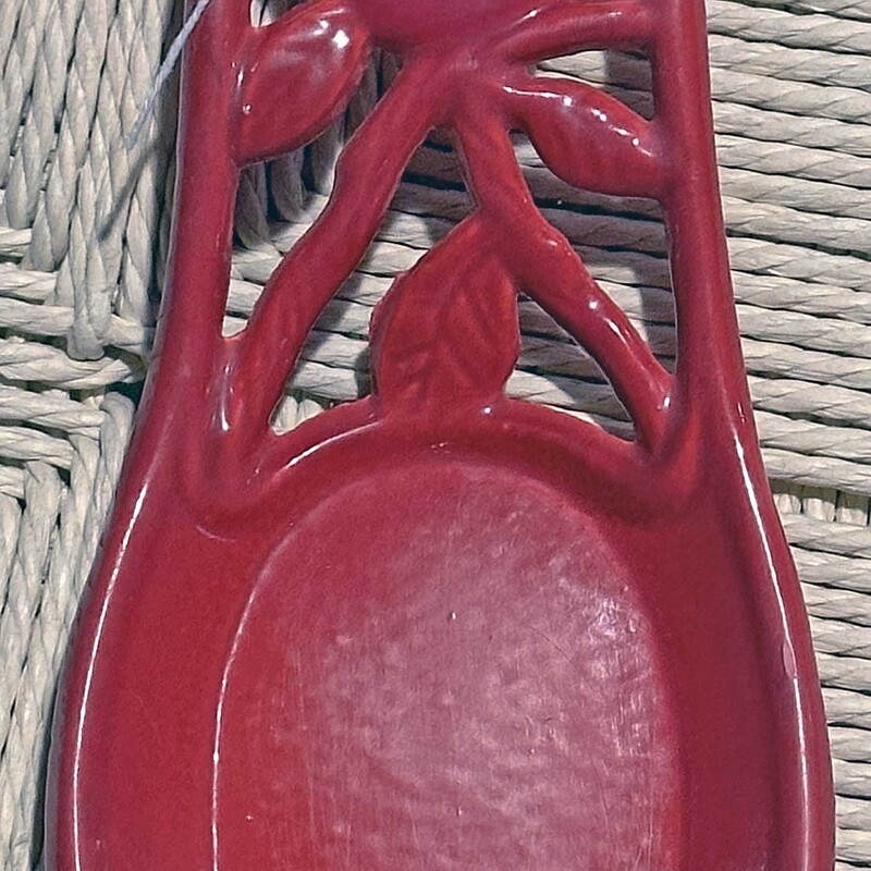 Red Iron Spoon Rest