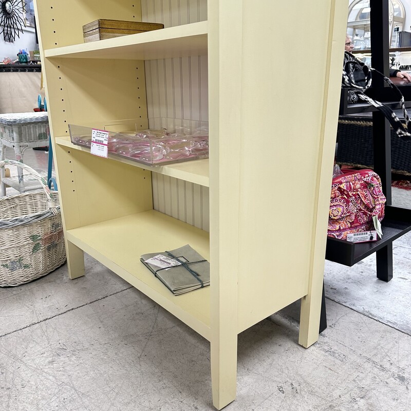 Wood Cottage Bookcase, Yellow
Size: 34x66